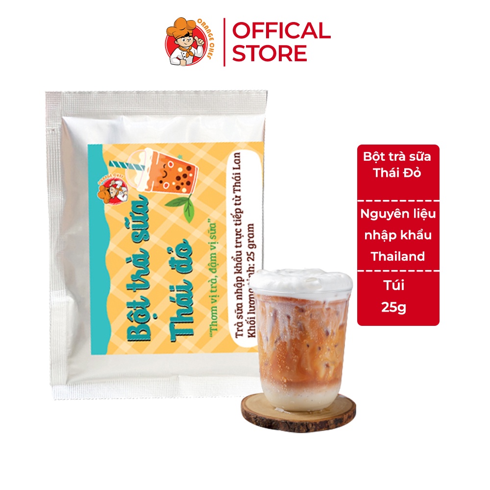 [Mã BMLTB35 giảm đến 35K đơn 99K] Bột trà sữa Thái đỏ Orange Chef túi 25g tiện lợi - Trà sữa Thái đỏ thơm ngon chuẩn vị