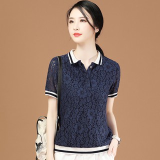 Áo Sơ Mi Ren Ngắn Tay Cổ Trụ Phong Cách hàn Quốc SM52