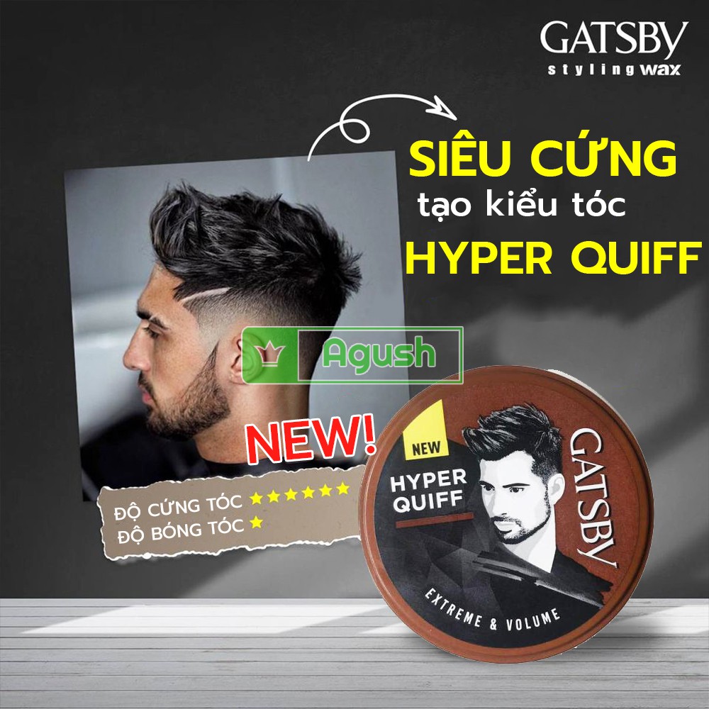 Sáp vuốt tóc nam nữ thơm giữ nếp lâu tạo kiểu cứng chính hãng nhật bản Gatsby Wax Extreme Volume lọ 75G không bóng bết
