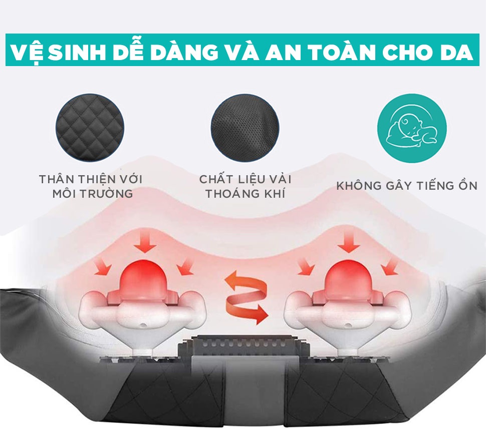 Mô tả Máy Massage Cổ Vai Gáy Chuyên Sâu KINGTECH KS-460,  Chức Nhiệt Hồng Ngoại, Xoay Đảo Chiều - Hàng Chính Hãng - 10