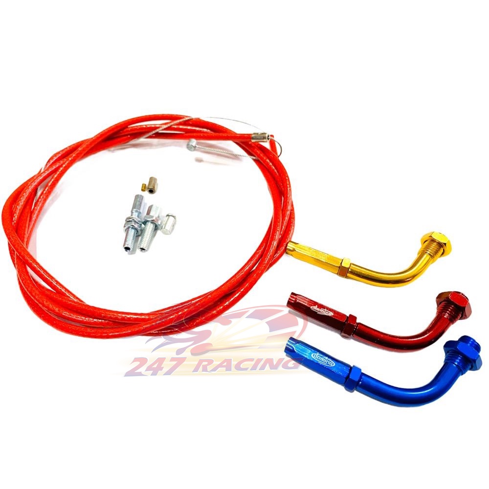 Combo Dây Ga Thái Đỏ tặng kèm Ống Ga Nhôm Dominoo gắn được nhiều loại xe máy