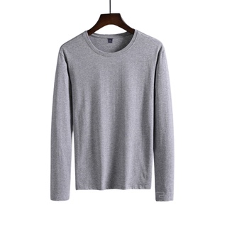 Áo Thun Dài Tay Trơn Basic Đen Trắng Xám Cổ Tròn Cho Nam Nữ Unisex Thời Trang Hàn Quốc