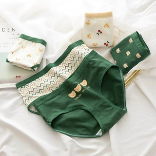 Quần Cotton Hoạ Tiết Gấu Xanh Lá cute mã 288.,