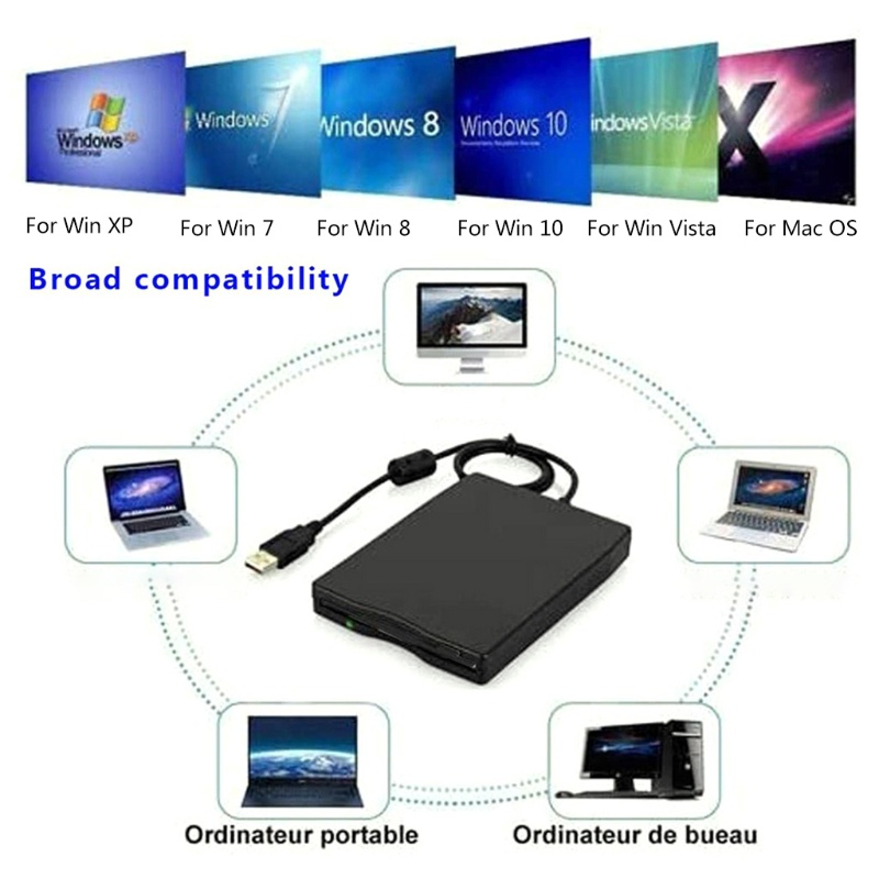 PCF * USB Mobile Floppy Disk Drive 1 44MB Di Động 3 5 inch Đĩa Ngoài FDD Cho Laptop Notebook PC Cho IBM-compatib
