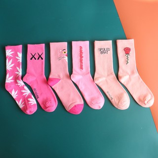 [3/4 Đôi] Tất cotton cao cấp ống dài phong cách Hàn Quốc hip-hop, thời trang unisex, phù hợp thể thao, thoải mái