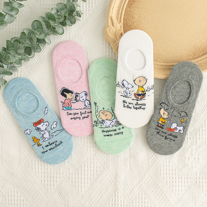 Vớ Cotton Cổ Trung Họa Tiết Hoạt Hình Snoopy Phong Cách Mới Cho Nữ | BigBuy360 - bigbuy360.vn
