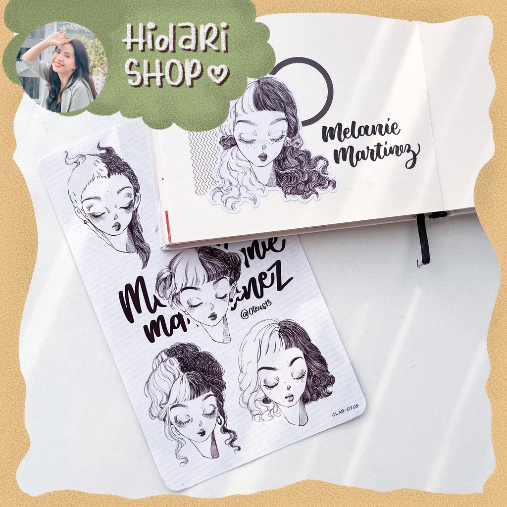 Sticker phong cách vintage Melanie by Oteus trang trí sổ | Hidari ...