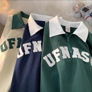 Áo thun có cổ , áo polo dáng rộng tay lỡ - UFN