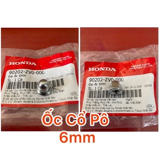 Tán Ốc Bu lông cổ pô 6 ly AB AIR BLADE 110 Click 110 Vision VS Scoopy Zoomer ( bán lẻ từng cái )