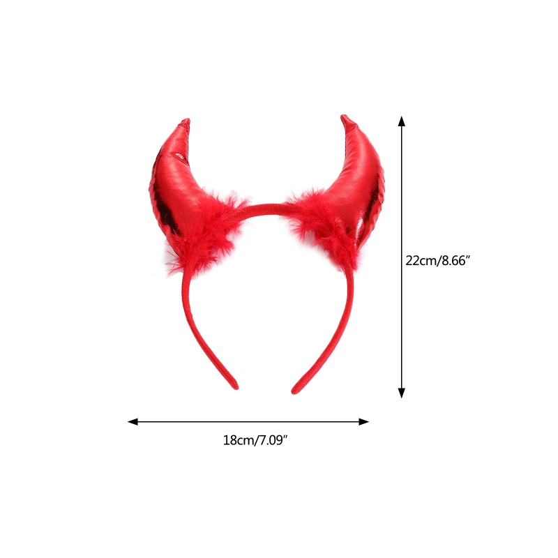 PCF * Devil Horn Shape Headband Carnival Make-up Cosplay Hairband cho bữa tiệc Halloween