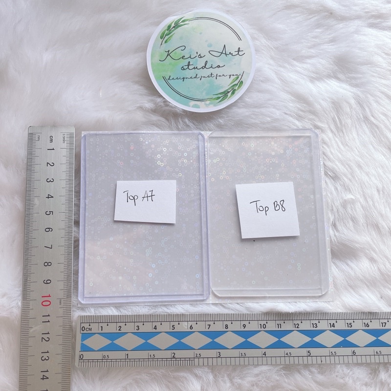 Decal trong - miếng dán hiệu ứng hologram trang trí bảo vệ card hình ảnh, toploader size 10x14cm