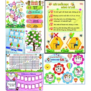 Tranh Decal - Trang Trí Lớp Học + kèm 1 ống giấy đựng tranh (Đồ Dùng Dạy Học MIKI)