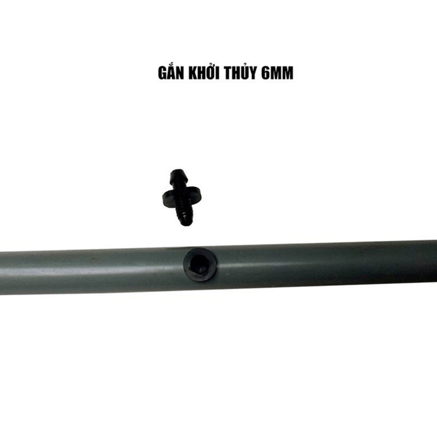 10 Khởi Thủy 6mm 2 đầu gài, sử dụng nối ống LDPE 6mm cho hệ thống tưới phun sương, tưới nhỏ giọt, tưới phun mưa..