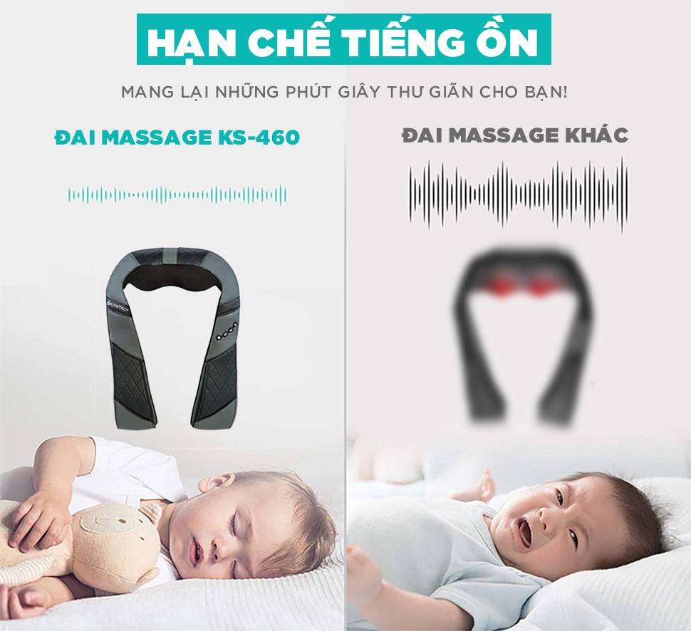 Mô tả Máy Massage Cổ Vai Gáy Chuyên Sâu KINGTECH KS-460,  Chức Nhiệt Hồng Ngoại, Xoay Đảo Chiều - Hàng Chính Hãng - 6