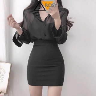 Chân váy công sở chữ A co giản xẻ tà chất mango siêu thanh lịch nhẹ nhàng cho nữ nhiều mẫu CV01 Rusy
