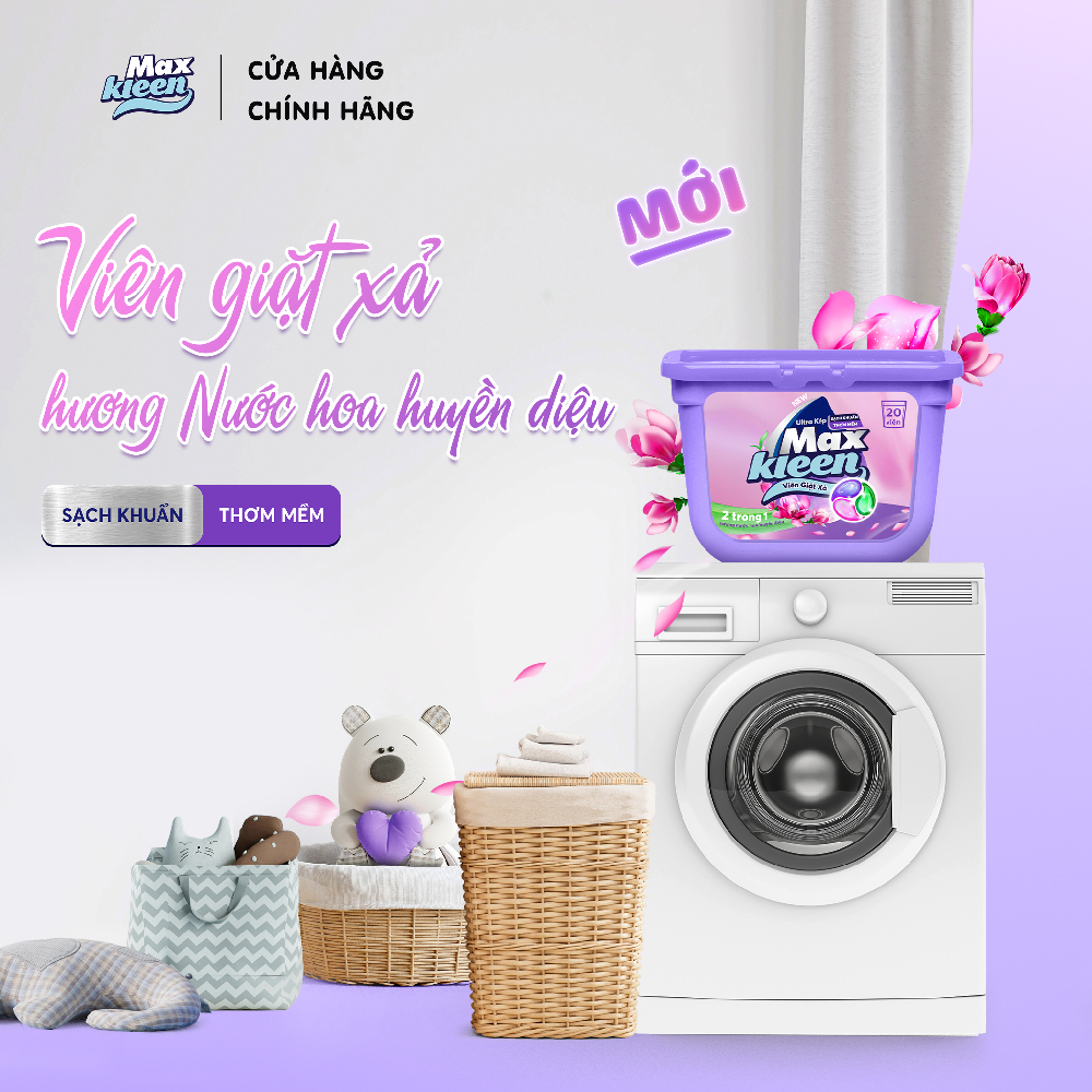 Ảnh Hộp Viên Giặt Xả MaxKleen Hương Nước Hoa Huyền Diệu 300g (20 Viên) 4
