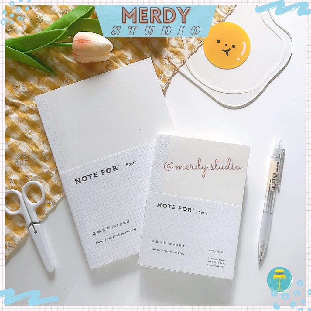 Sổ Note For Basic A5, A6 ruột grid ô vuông 160 trang dày mịn | Shopee ...