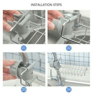 (XẢ LỖ)Giá để khăn gắn vòi rửa bát bằng inox [siêu hot]