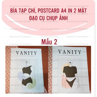 Bìa Tạp Chí - Postcard 2 Mặt Dùng Để Chụp Ảnh