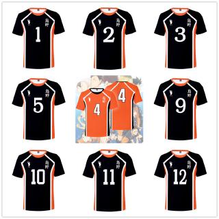 Yg Haikyuu!! Trang Phục Hóa Trang Karasuno Áo Thun Nữ Tay Ngắn Thể Thao Đồng Phục TobioTop Shoyo Tee