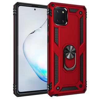 Ốp điện thoại chống sốc 2 lớp có nhẫn đỡ xem video phong cách Iron Man cho Samsung Note 8 9 10 Lite Plus 20 Ultra