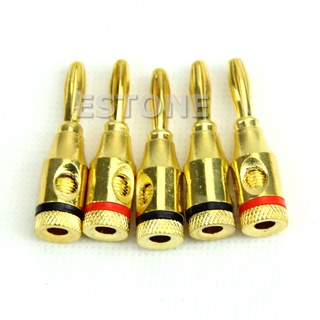 Set 4 Cặp 8 Cặp Phích Cắm Bắp Chuối 4mm Mạ Vàng Đồng Cho Loa Nhạc