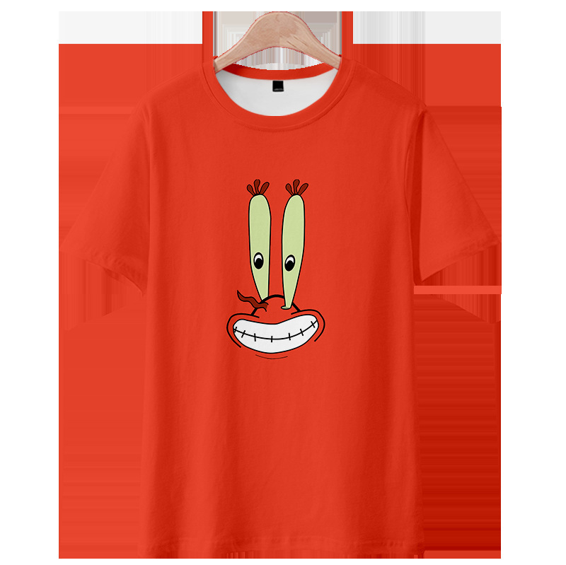 Gn Spongebob Bob Áo Thun Cosplay Trang Phục Ngắn Tay Áo Patrick Ngôi Sao Trang Phục Tee Hoạt Hình Plus Kích Thước Anime NG