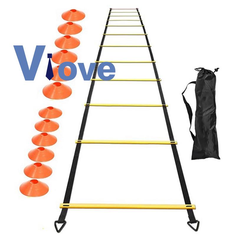 Agility Ladder Set Training Ladder with 12 Training Disc for Soccer