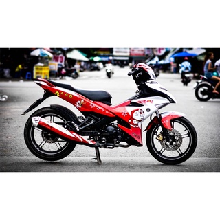 Tem trùm ex 150 doremon đỏ trắng, tem exciter 150, team trùm exciter 150, tem xe exciter 150, team trùm ex 150, team xe