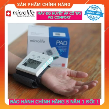 Máy đo huyết áp cổ tay Microlife W3 Comfort công nghệ IMT- Thương hiệu Thụy Sỹ - Bảo hành chính hãng 5 năm