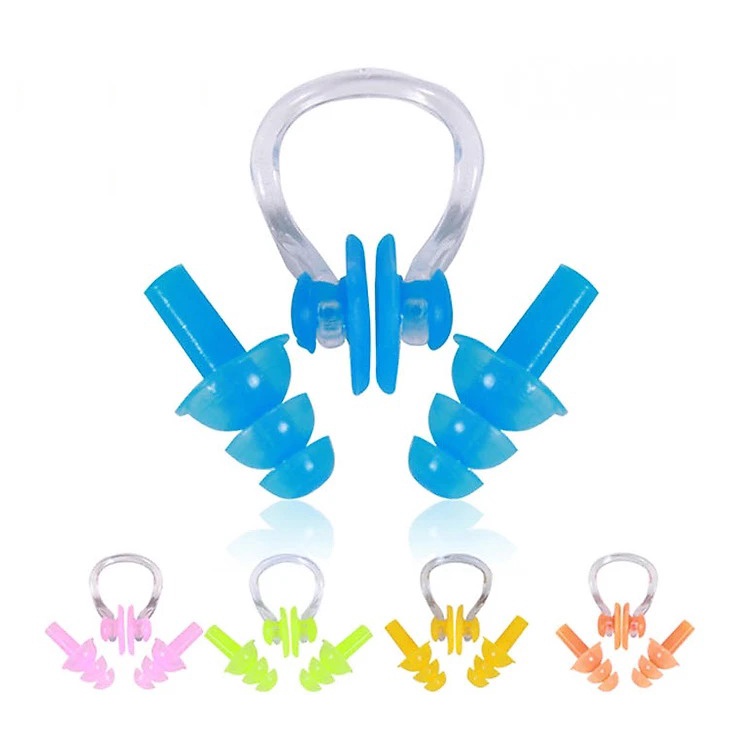 Ảnh Bộ kit bịt tai và bịt mũi Cleacco chất liệu silicone BORO SPORT ( Giao màu ngẫu nhiên ) 1