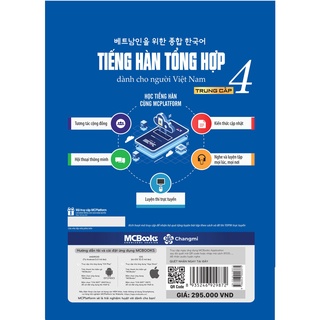 Sách - Giáo trình Tiếng Hàn Tổng hợp Trung cấp 4 - Bản màu Mcbooks Chính Hãng