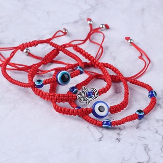 Flgo Thổ Nhĩ Kỳ cho Evil Eye để bảo vệ Vòng tay dây màu đỏ bện có thể điều chỉnh cho Mal