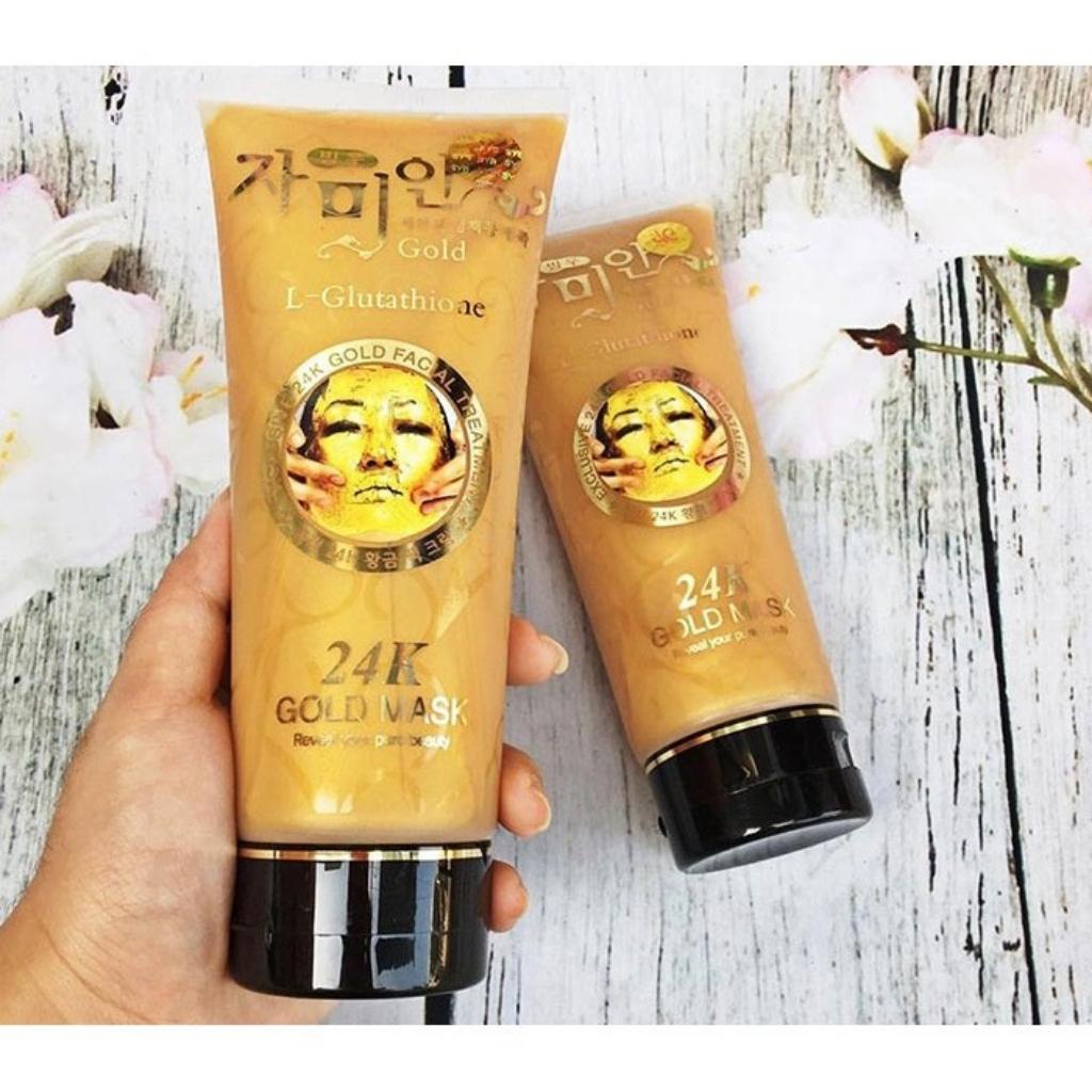 24k gold mask l glutathione giá bao nhiêu Mặt nạ vàng L-Glutathione Hàn Quốc trắng da, cấp ẩm, dưỡng ẩm, mịn da, chống lão hóa, đẹp da SHOP 9999 Boost Bleach Gluta Shine:
