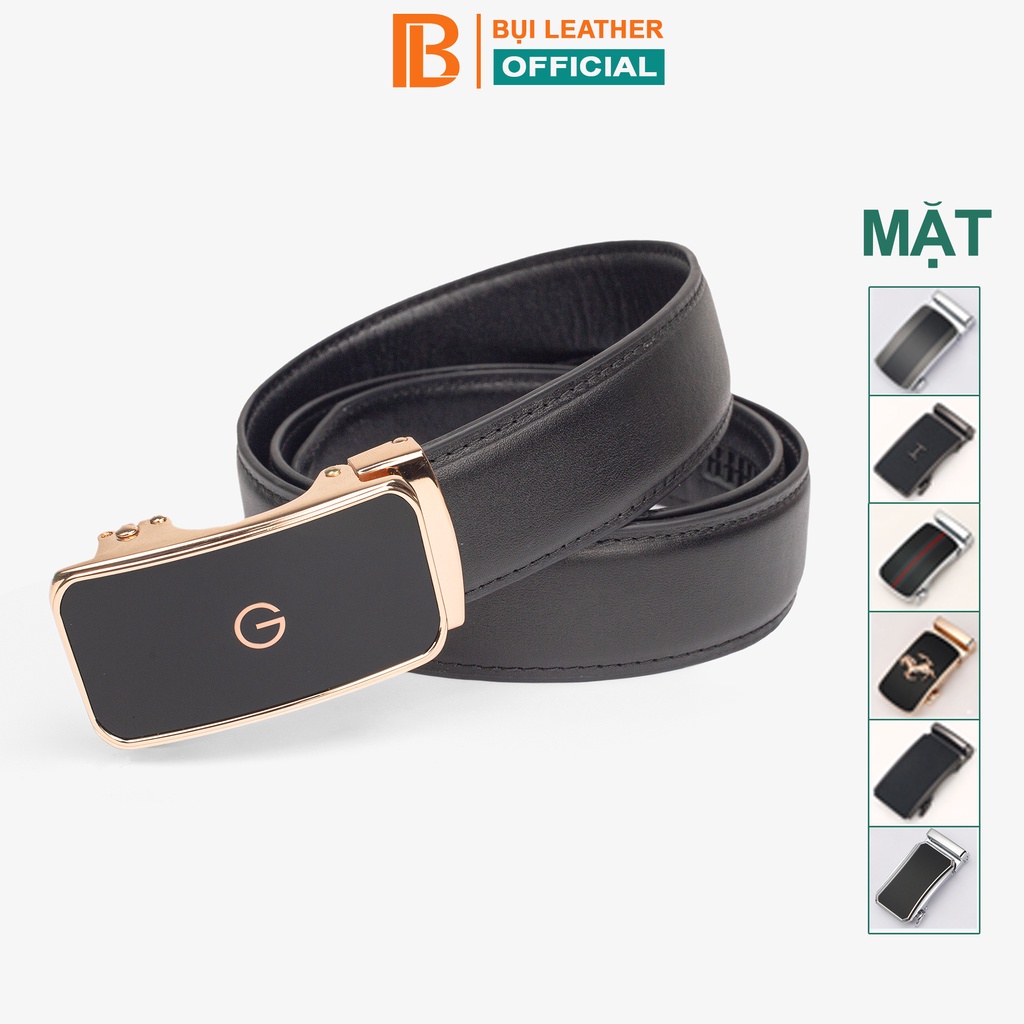 Ảnh Thắt lưng nam da bò 3 lớp L104 màu đen khoá tự động nhiều mặt lựa chọn Bụi leather bảo hành 12 tháng 1