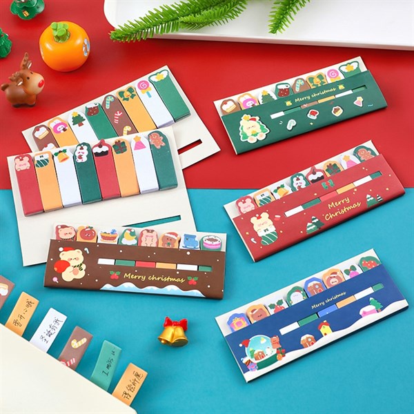 3 Tập Giấy Ghi Chú Noel 8 Pack 12,5*5Cm