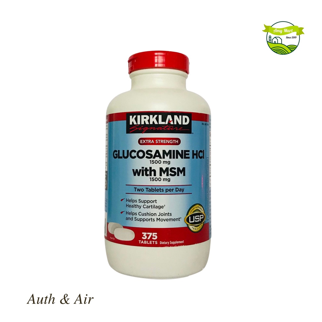VIÊN BỔ KHỚP KIRKLAND Signature GLUCOSAMINE HCl 1500mg with MSM 1500mg