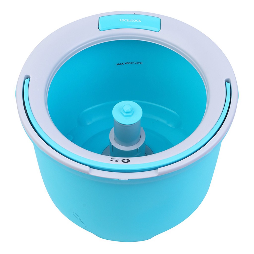 Bộ cây lau nhà xoay tay LocknLock corner spin mop ETM494 xanh dương - K-MALL
