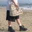 BASIC BOOTS - GIÀY BOOTS Cổ Lửng Đế đen 4cm chất da Kawaii.vn (Ảnh thật shop tự chụp)