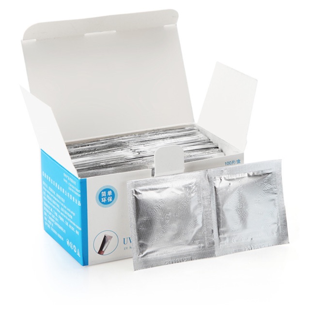 HỘP TO 100pcs giấy ủ tháo gel sẵn thuốc