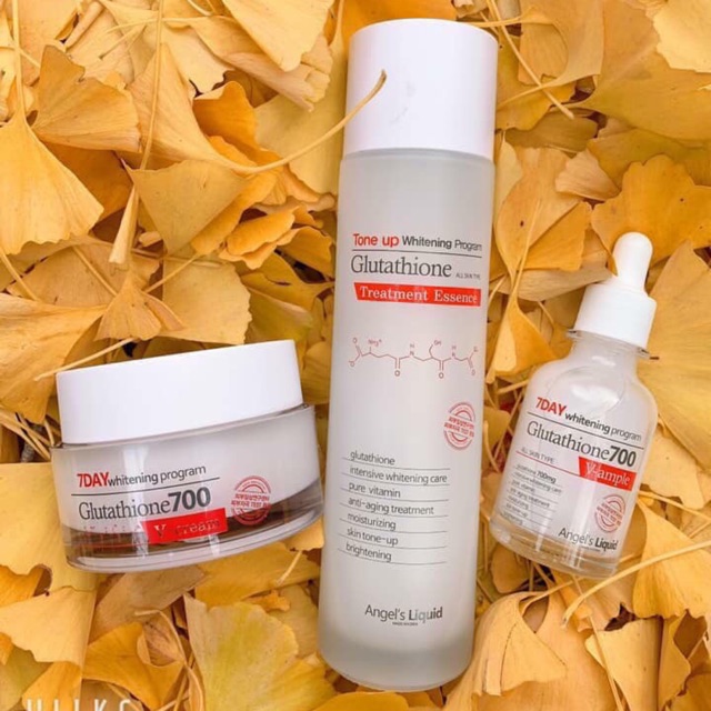 Bộ dưỡng trắng da 7 day glutathione 700 toner - huyết thanh - kem dưỡng - Chính hãng