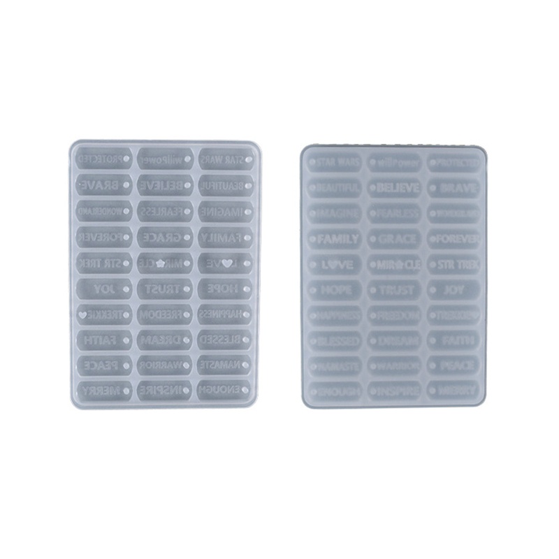 Khuôn Silicone Làm Vòng Tay Nhựa Epoxy Hình Chữ Tiếng Anh Truyền Cảm Hứng