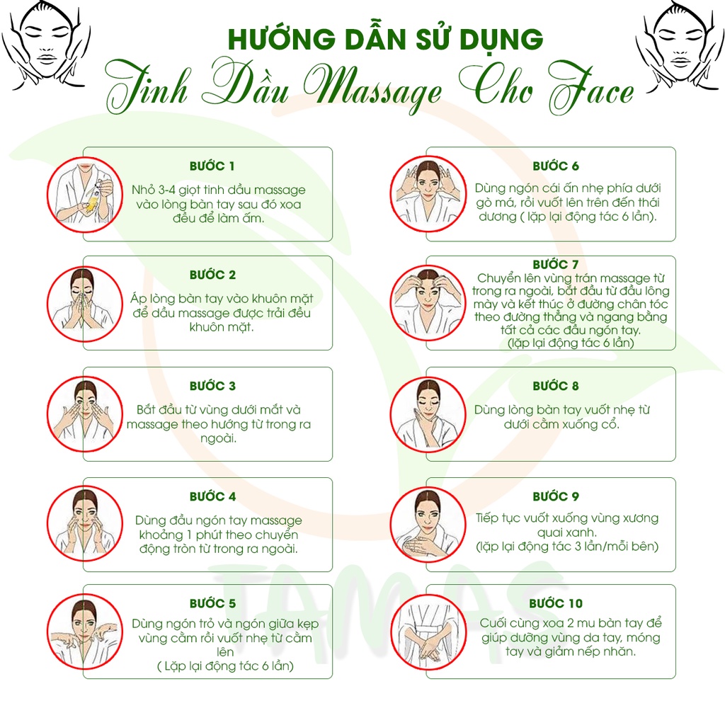 Ảnh Tinh dầu Massage dưỡng ẩm trắng da TAMAS, chai 30ml thành phần từ thiên nhiên, an toàn cho da, không hóa chất độc hại,.. 4