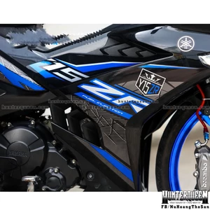 Tem rời in UV cao cấp. Dán xe Exciter 150 màu đen. Phối màu xanh GP. Không bay màu bong tróc, kcish thước chuẩn