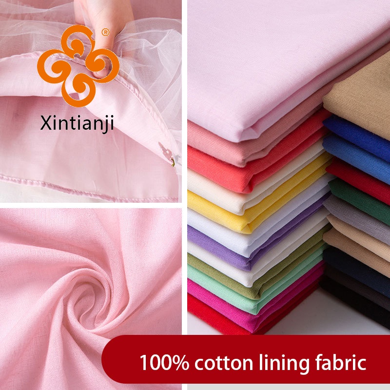 Vải cotton nguyên chất 100% cotton lót vải tự làm vải mỏng và may 50x145cm W300003