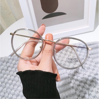 Mắt kính thời trang nữ gọng cận ngố tròn phong cách Nhật Hàn cá tính chống bức xạ và ánh sáng xanh phối đồ đẹp 073