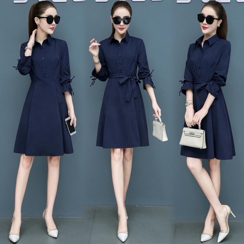 Đầm Midi Dài Đến Đầu Gối Tay Dài Màu Đỏ / Vàng / Đỏ / Xanh Navy Mới Cho Nữ ❀Áo Kiểu Màu Đỏ Thời Trang Trẻ Trung ❀Màu Vàng ❀Áo Thun Đen In Hình Độc Đáo Cá Tính