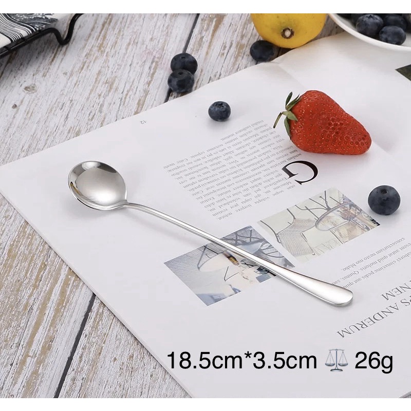 Muỗng thìa cafê sinh tố Inox 304 sáng bóng cao cấp - C29