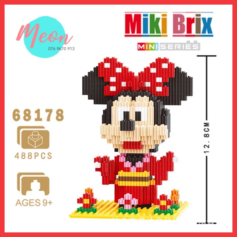 Xếp hình lego Minnie Mouse Japanese size M - Miniblock Chuột Minnie ...