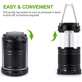 Bộ 2 đèn cắm trại LED mini gấp gọn, treo được, siêu sáng, cầm tay, kèm lồng